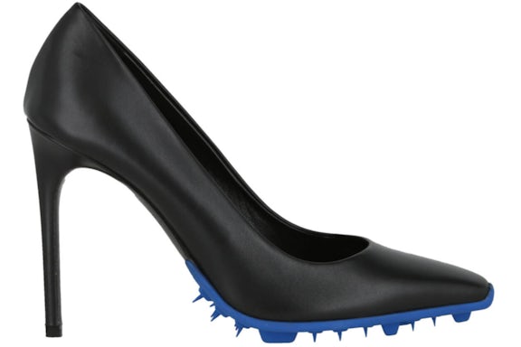 OFF-WHITE Zapatos de Tacón de Cuero Spike Negro (de mujer)