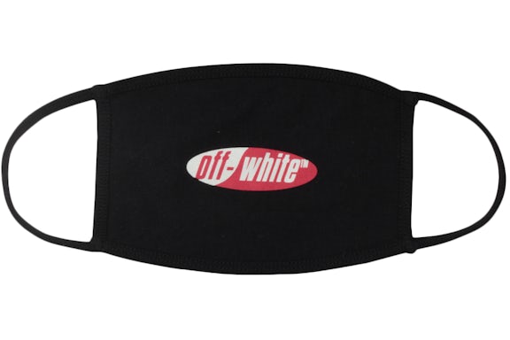 OFF-WHITE Mascarilla Split Logo (SS19) Blanco/Negro/Rojo