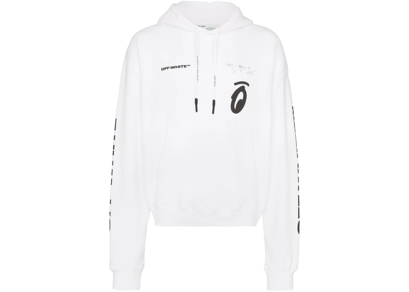 OFF-WHITE Splitted Arrows Hoodie White/Black Men's FW19 US