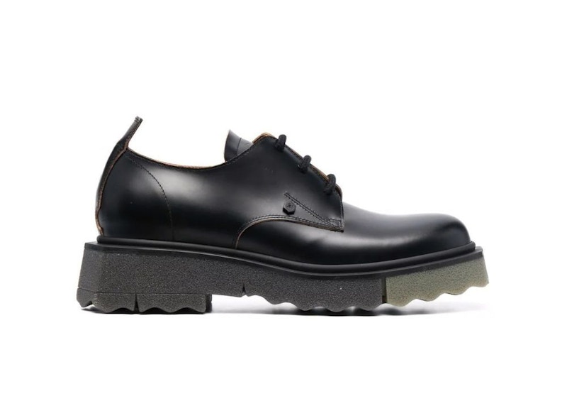 Pre-owned Off-white Men's Offwhite Sponge Derby Sneakers In Black