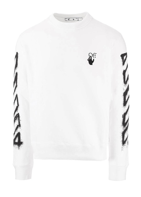 Pre-owned Off-white Spray Marker Arrows Sweatshirt White Black