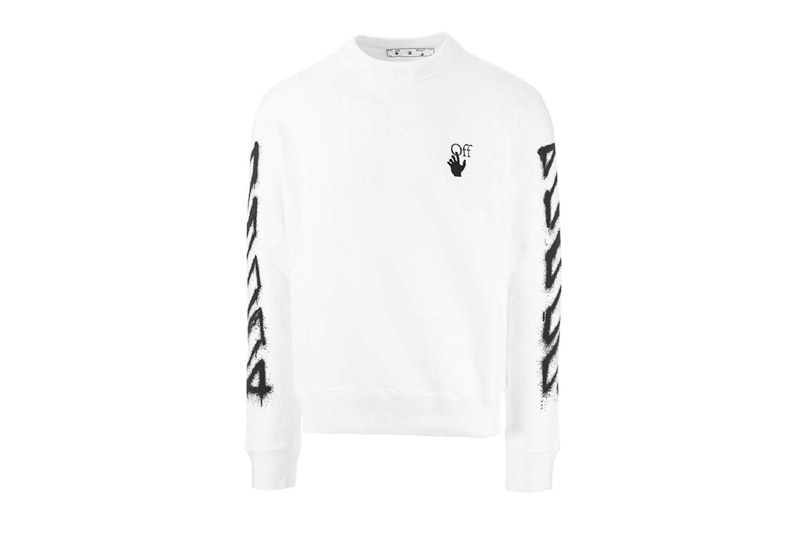 Pre-owned Off-white Spray Marker Arrows Sweatshirt White Black