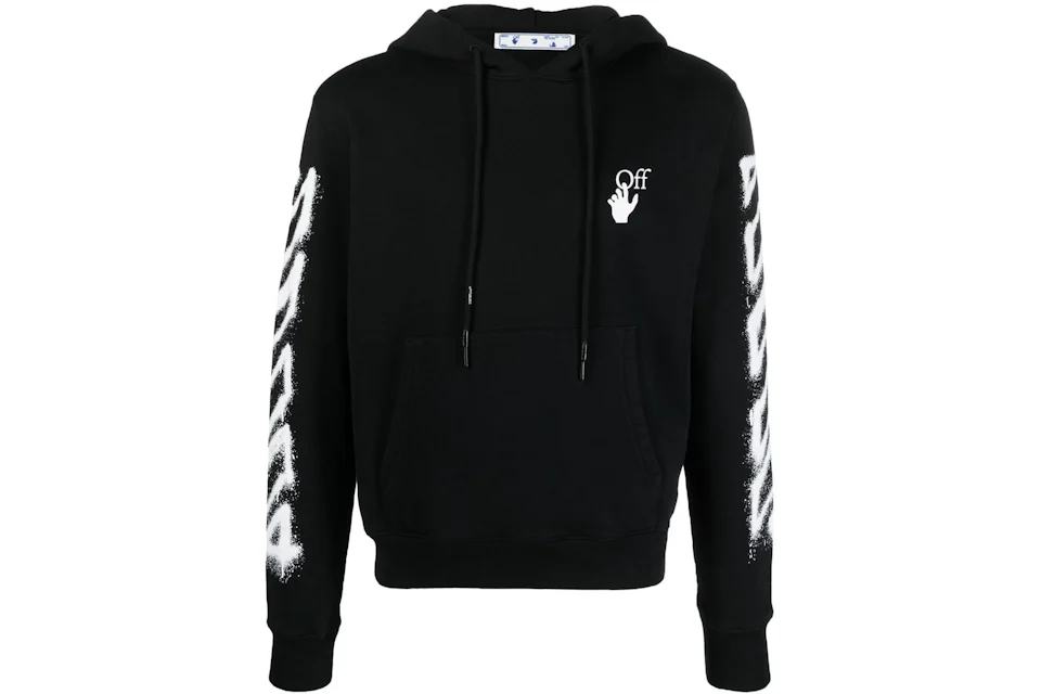 Black hoodie off white Clearance