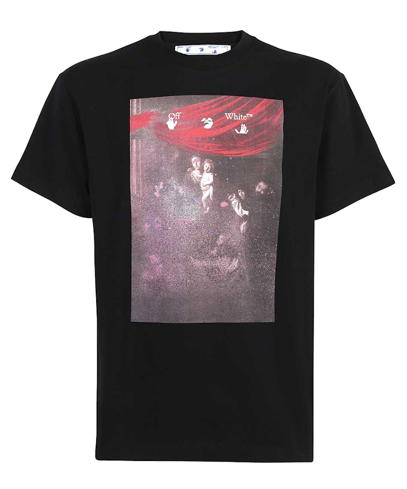 OFF-WHITE Sprayed Caravaggio S/S Over Tee Black/White Men's