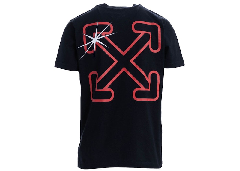 black and red off white t shirt