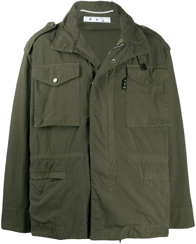 OFF-WHITE Stencil Arrows Field Jacket Military Green/Black - FW20 - US