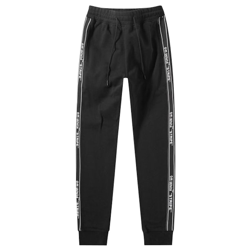 OFF-WHITE Stripe Sweatpants Black/White - SS19 Men's - US