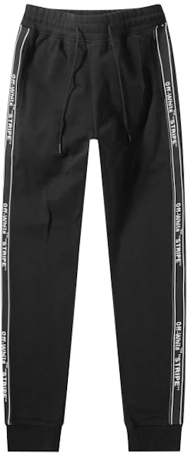 OFF-WHITE Stripe Sweatpants Black/White -