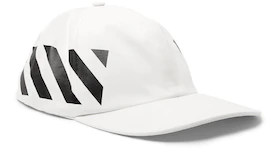 OFF-WHITE Striped Diag Baseball Hat White/Black