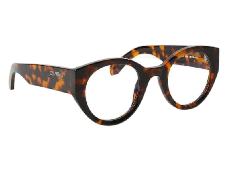 Pre-owned Off-white Offwhite Style 41 Eyeglasses In Havana Blue Light Block (oerj041f23pla0016000/fr)