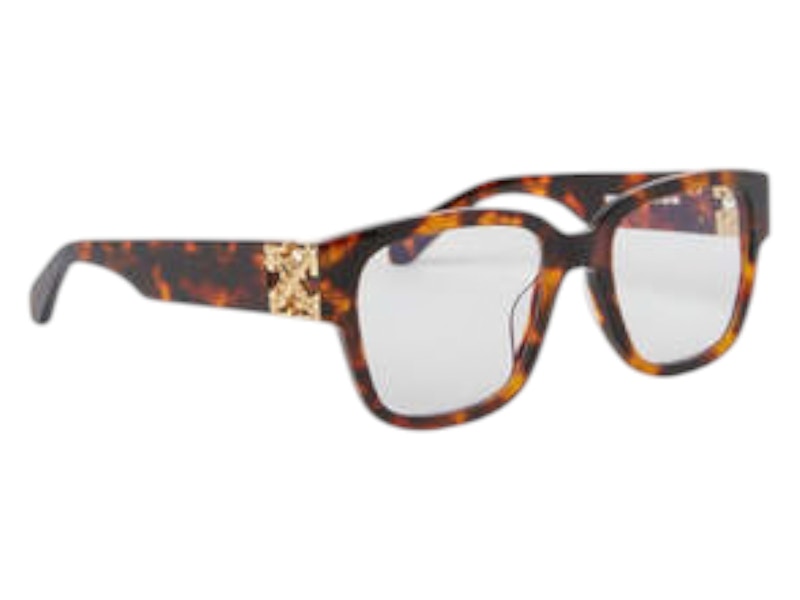 Pre-owned Off-white Offwhite Style 47 Eyeglasses In Havana Blue Light Block (oerj047f23pla0016000/fr)