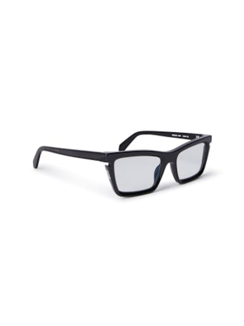 Pre-owned Off-white Offwhite Style 50 Eyeglasses In Black/clear Lens (oerj050s24pla0011000/fr)