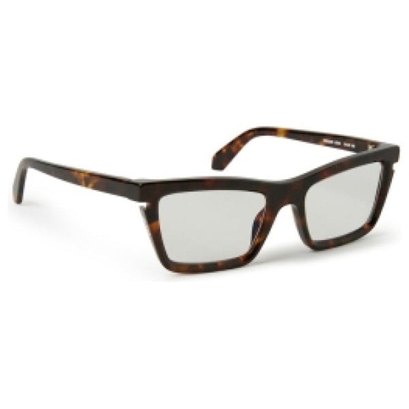 Pre-owned Off-white Offwhite Style 50 Eyeglasses In Havana/clear Lens (oerj050s24pla0016000/fr)