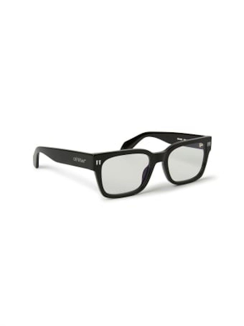 Pre-owned Off-white Offwhite Style 53 Eyeglasses In Black/clear Lens (oerj053s24pla0011000/fr)