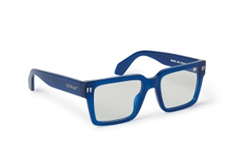 Pre-owned Off-white Offwhite Style 54 Eyeglasses In Blue/clear Lens (oerj054s24pla0014500/fr)