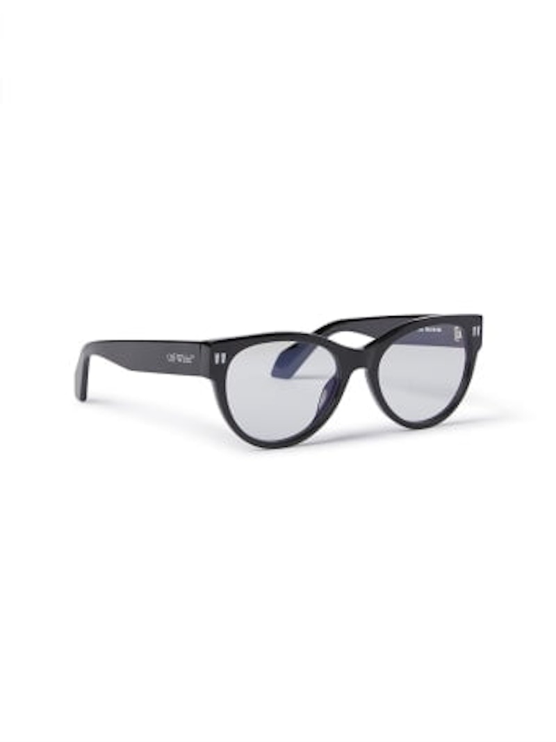 Pre-owned Off-white Offwhite Style 57 Eyeglasses In Black/clear Lens (oerj057s24pla0011000/fr)