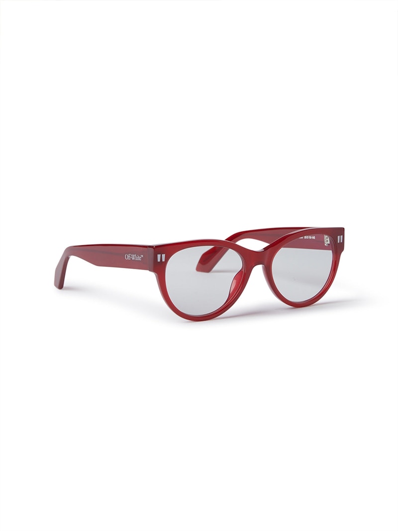 Pre-owned Off-white Offwhite Style 57 Eyeglasses In Burgundy/clear Lens (oerj057s24pla0012800/fr)