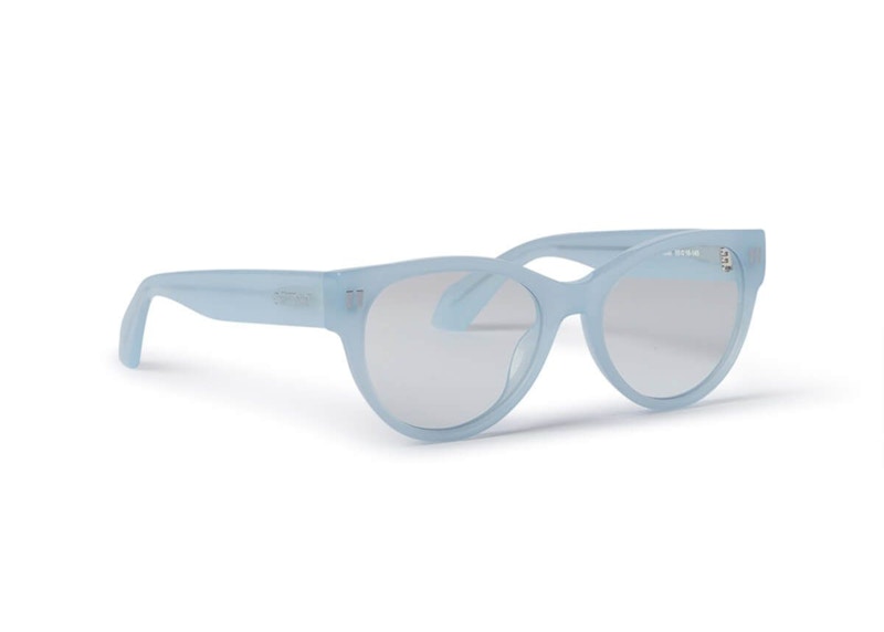 Pre-owned Off-white Offwhite Style 57 Eyeglasses In Light Blue/clear Lens (oerj057s24pla0014000/fr)