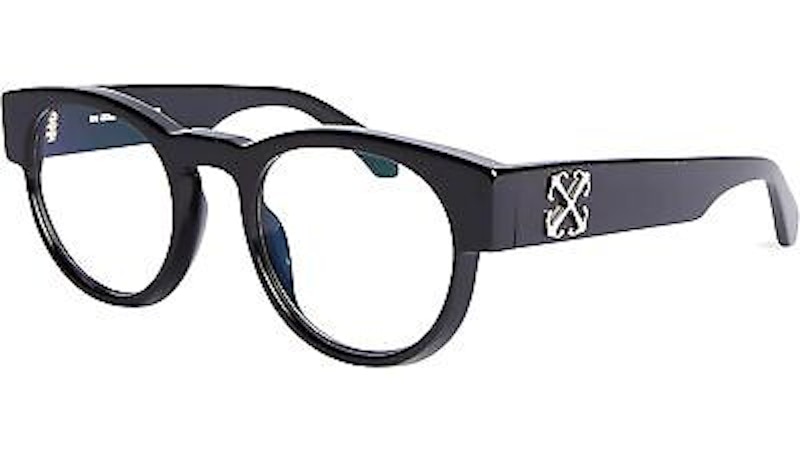 Pre-owned Off-white Offwhite Style 58 Eyeglasses In Black/clear Lens (oerj058s24pla0011000/fr)