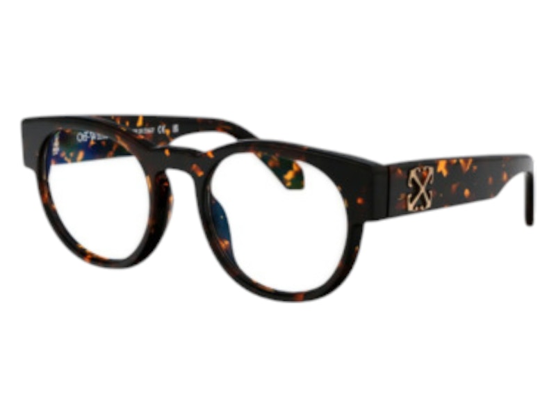 Pre-owned Off-white Offwhite Style 58 Eyeglasses In Havana Blue Light Block (oerj058s24pla0016000/fr)