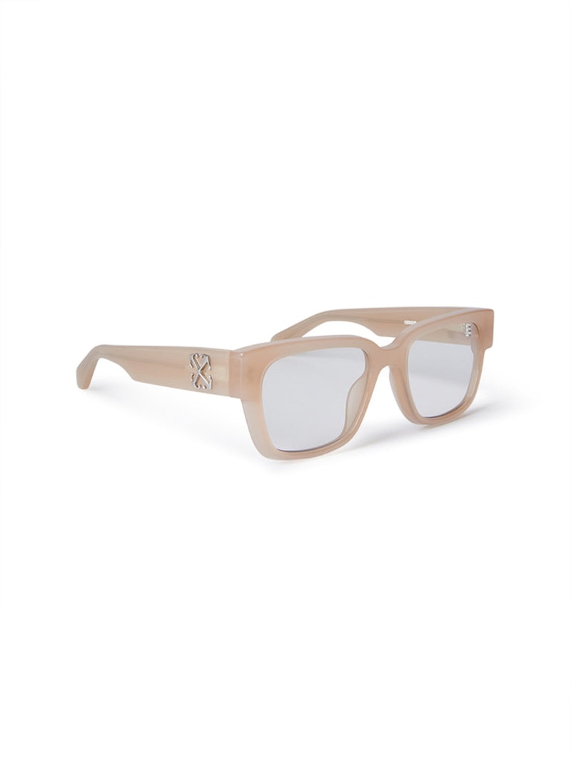 Pre-owned Off-white Offwhite Style 59 Eyeglasses In Beige/clear Lens (oerj059s24pla0016100/fr)