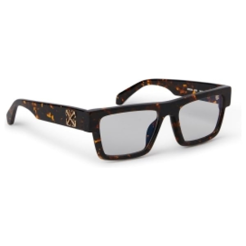 Pre-owned Off-white Offwhite Style 61 Eyeglasses In Havana/clear Lens (oerj061s24pla0016000/fr)
