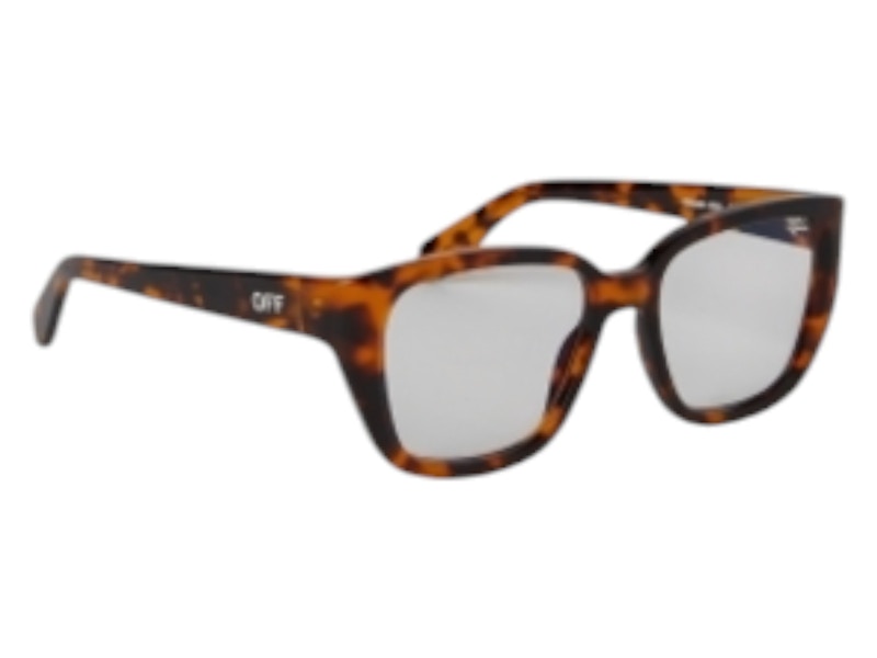 Pre-owned Off-white Offwhite Style 63 Eyeglasses In Havana Blue Light Block (oerj063s24pla0016000/fr)