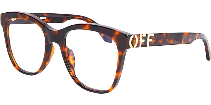 Pre-owned Off-white Offwhite Style 69 Eyeglasses In Havana/clear Lens (oerj069s24pla0016000/fr) In Brown