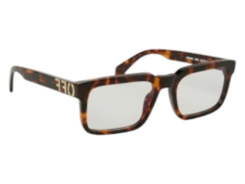 Pre-owned Off-white Offwhite Style 70 Eyeglasses In Havana Blue Light Block (oerj070s24pla0016000/fr)