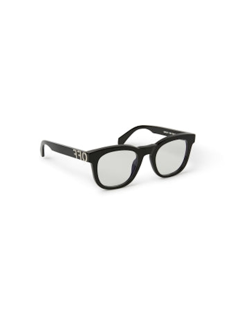 Pre-owned Off-white Offwhite Style 71 Eyeglasses In Black/clear Lens (oerj071s24pla0011000/fr)