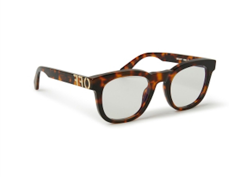 Pre-owned Off-white Offwhite Style 71 Eyeglasses In Havana (oerj071s24pla0016000)
