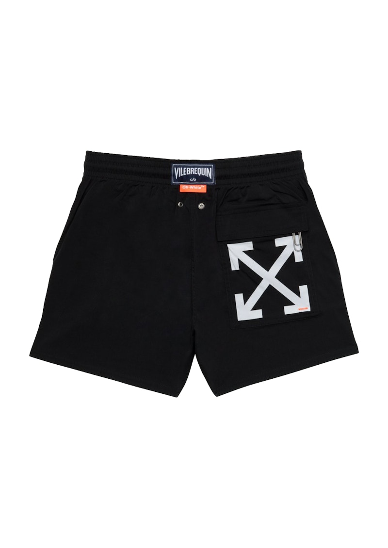 OFF-WHITE Swim Shorts Black/White Men's - FW19 - GB