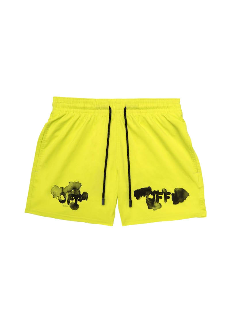 OFF-WHITE Swim Shorts Yellow/Black Men's - FW19 - US