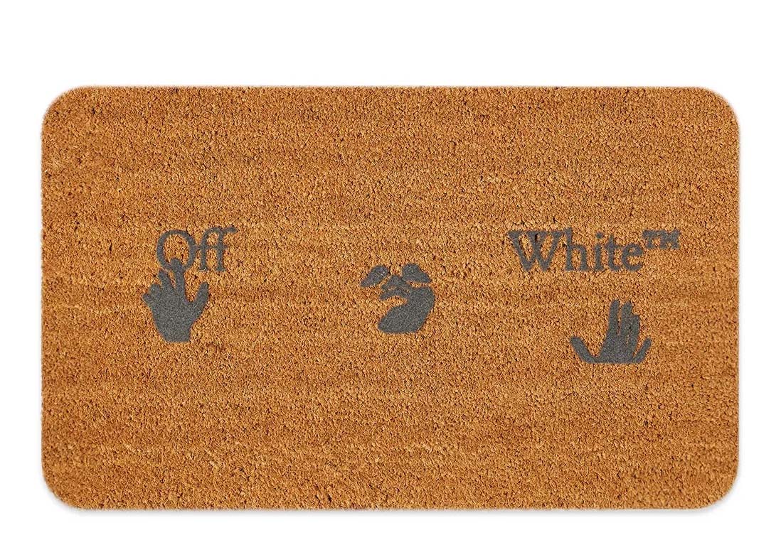 OFF-WHITE Hand Logo Doormat Beige Black - FW21 - JP