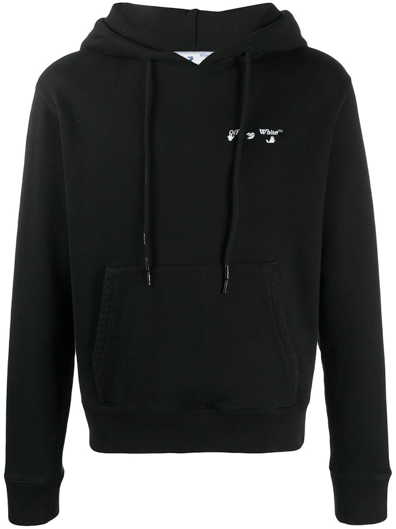 Off-White logo-patch hoodie - Black