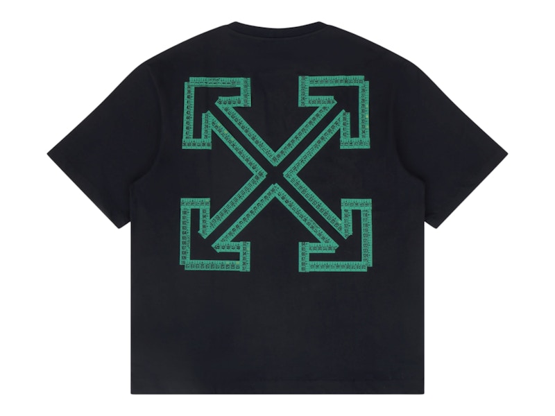 Men's OFFWHITE Tape Arrow Skate Fit Tee Shirt in Black
