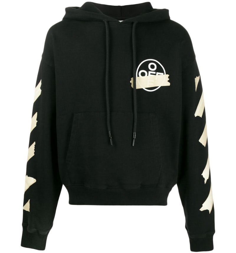 OFF-WHITE Tape Diag Arrows Hoodie Black/Beige Men's SS20 US