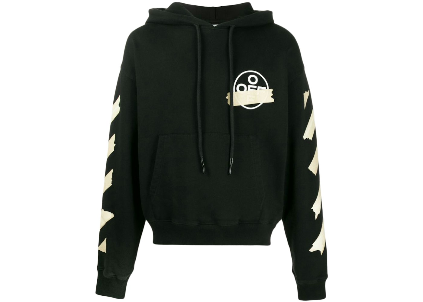 Off White Tape Diag Arrows Hoodie Black Beige Ss Off White Tape Diag Arrows Hoodie Black Beige Ss