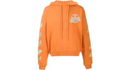Off white tape hoodie orange Clearance