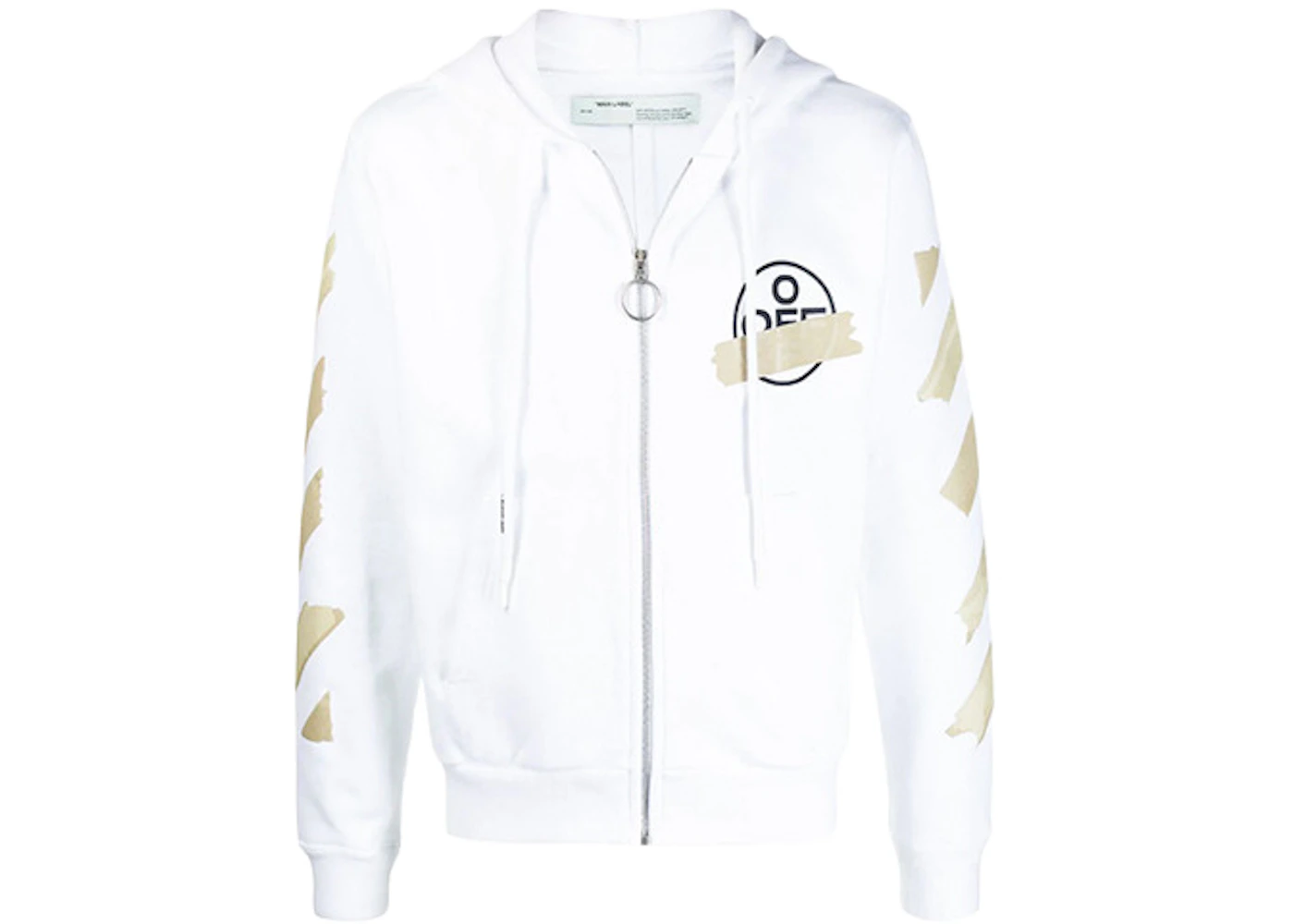 Zip up hoodie off white Clearance