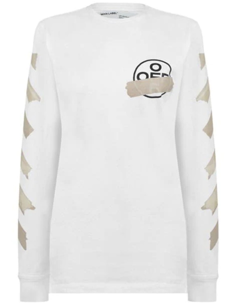 off white tape long sleeve t shirt