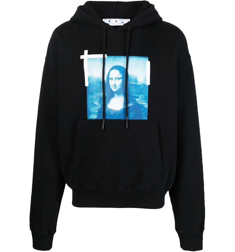 OFF-WHITE Taped Mona Lisa Over Hoodie Black/Blue/White Men's