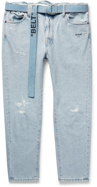 OFF-WHITE Tapered Denim Jeans Light Blue - SS19