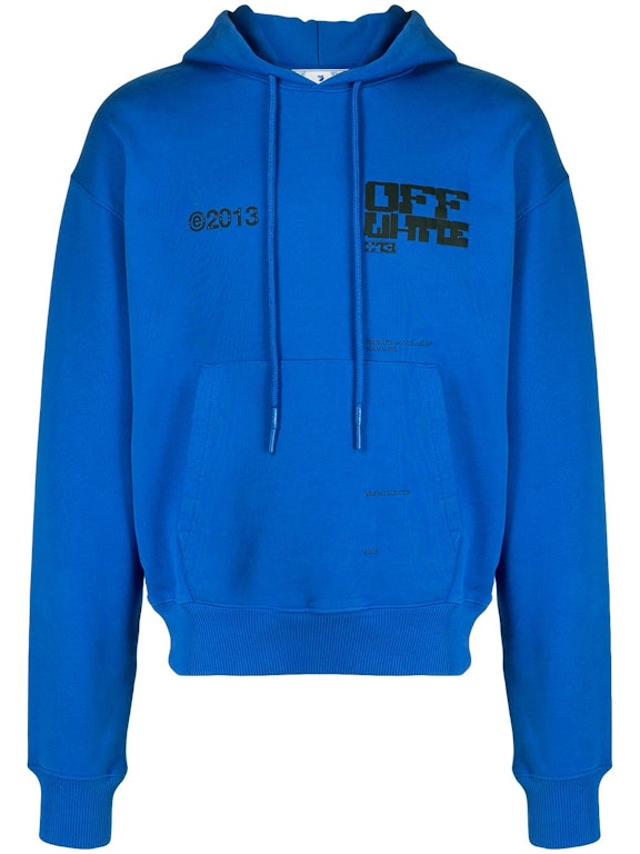 Pre-owned Off-white Tech Market Hoodie Blue/black