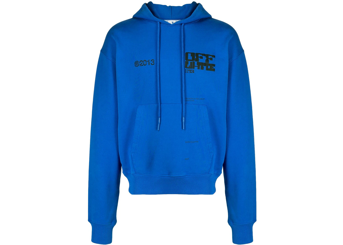 Off white hoodie black and blue Clearance