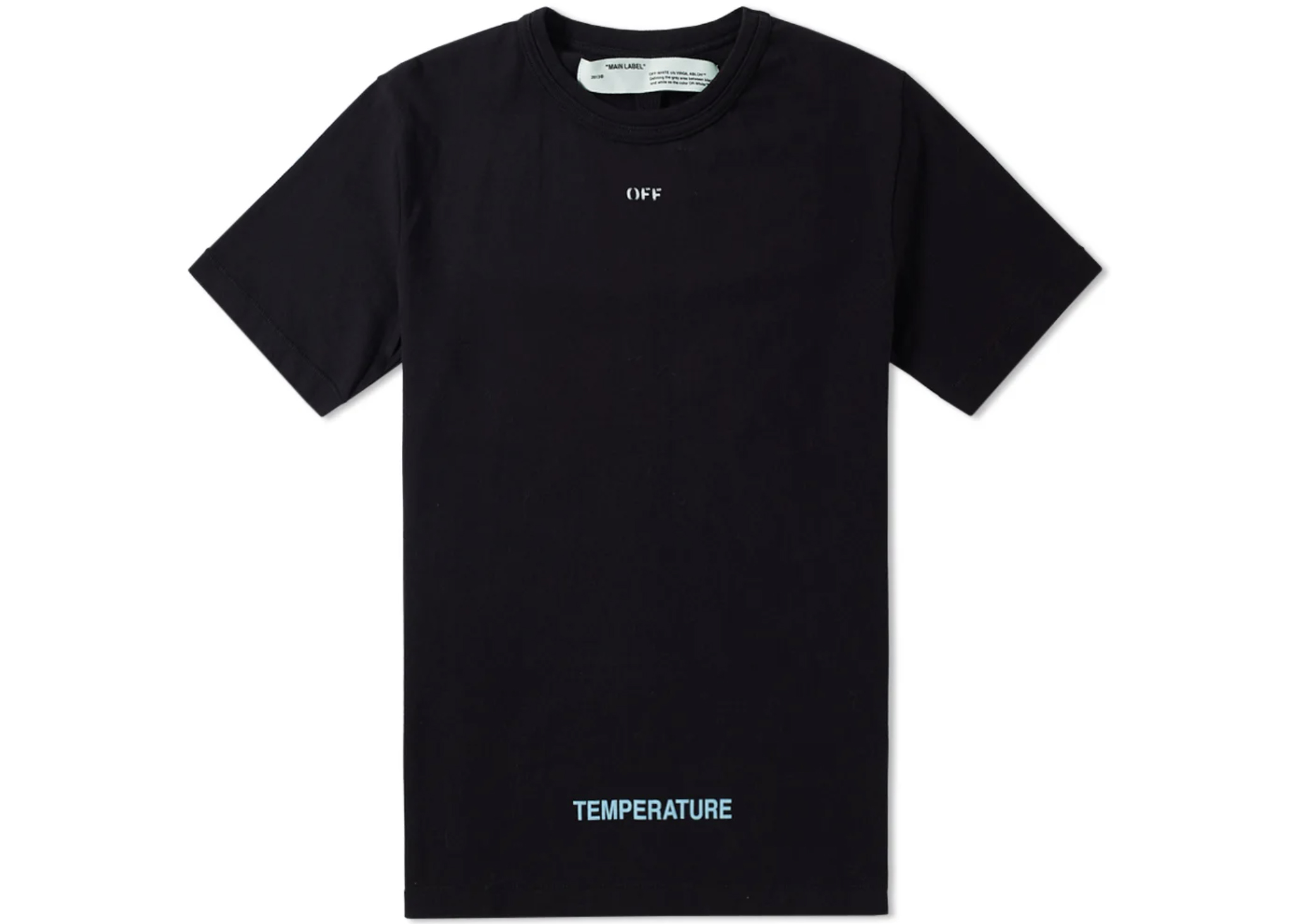 OFF-WHITE Temperature Diag T-shirt Black/Light Blue