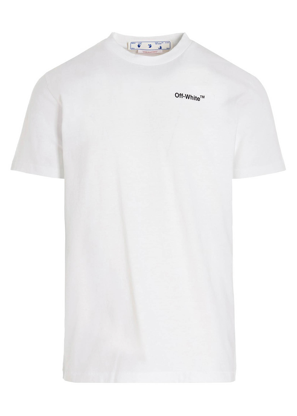 OFF-WHITE Text Logo Caravaggio Saint Jerome Writing Arrows Slim Fit T-Shirt  White/Black