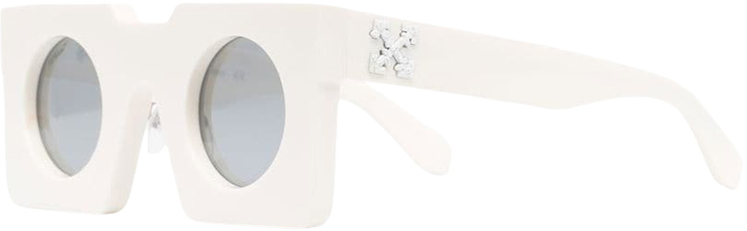 OFF-WHITE Virgil Square Frame Sunglasses Black White Grey (FW21)  (OERI008Y21PLA0011007)