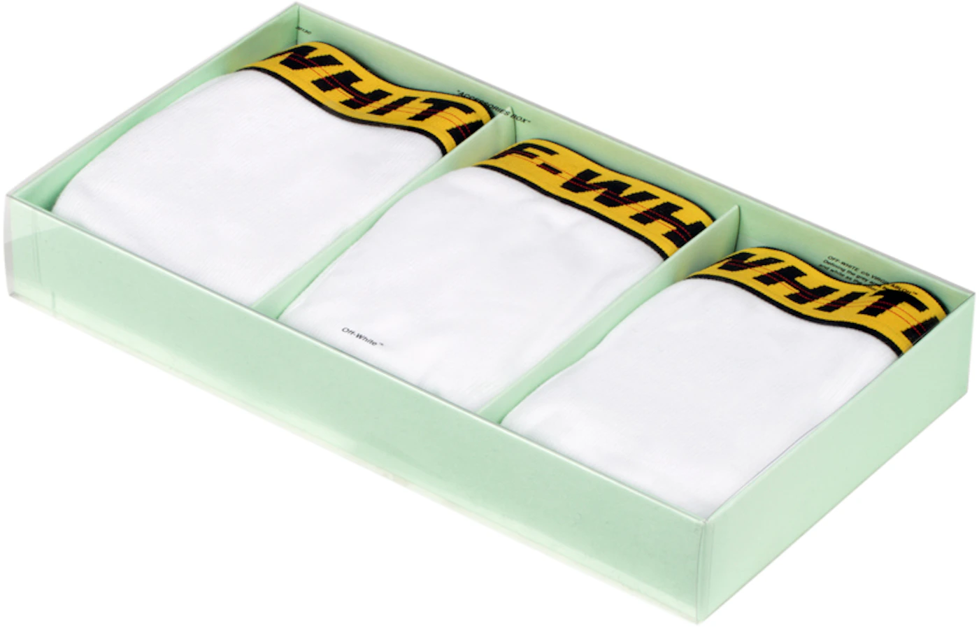 OFF-WHITE Three Pack Stretch Cotton Boxer Briefs (SS19) White/Yellow/Black  Men's - SS19 - US