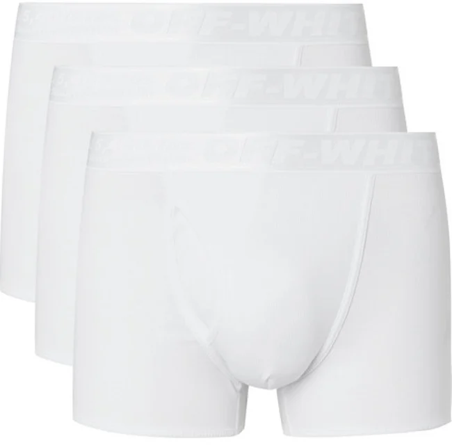 White Pack of three short boxer briefs